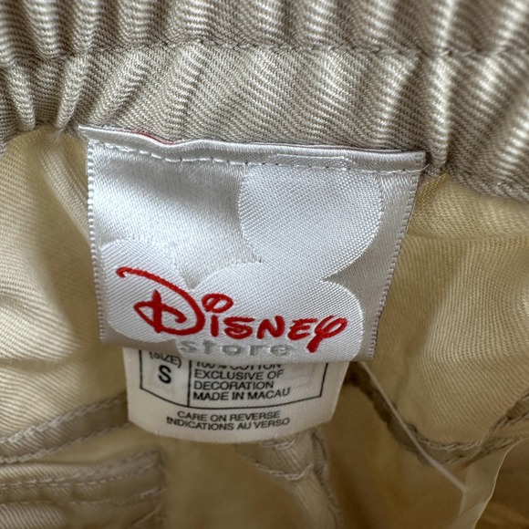 Disney Store Pants Womens‎ Small Cropped Embroidered Mickey Minnie Floral - Picture 6 of 12